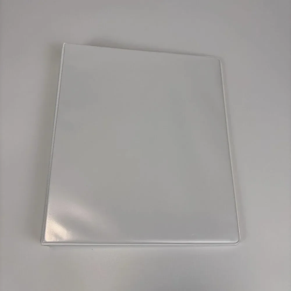 Amazon Basics 3-Ring Binder 1-Inch White View Binder 175 Sheet Capacity New
